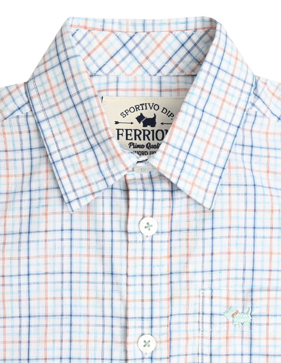 Camisa casual Ronan de algodón manga larga para niño 3