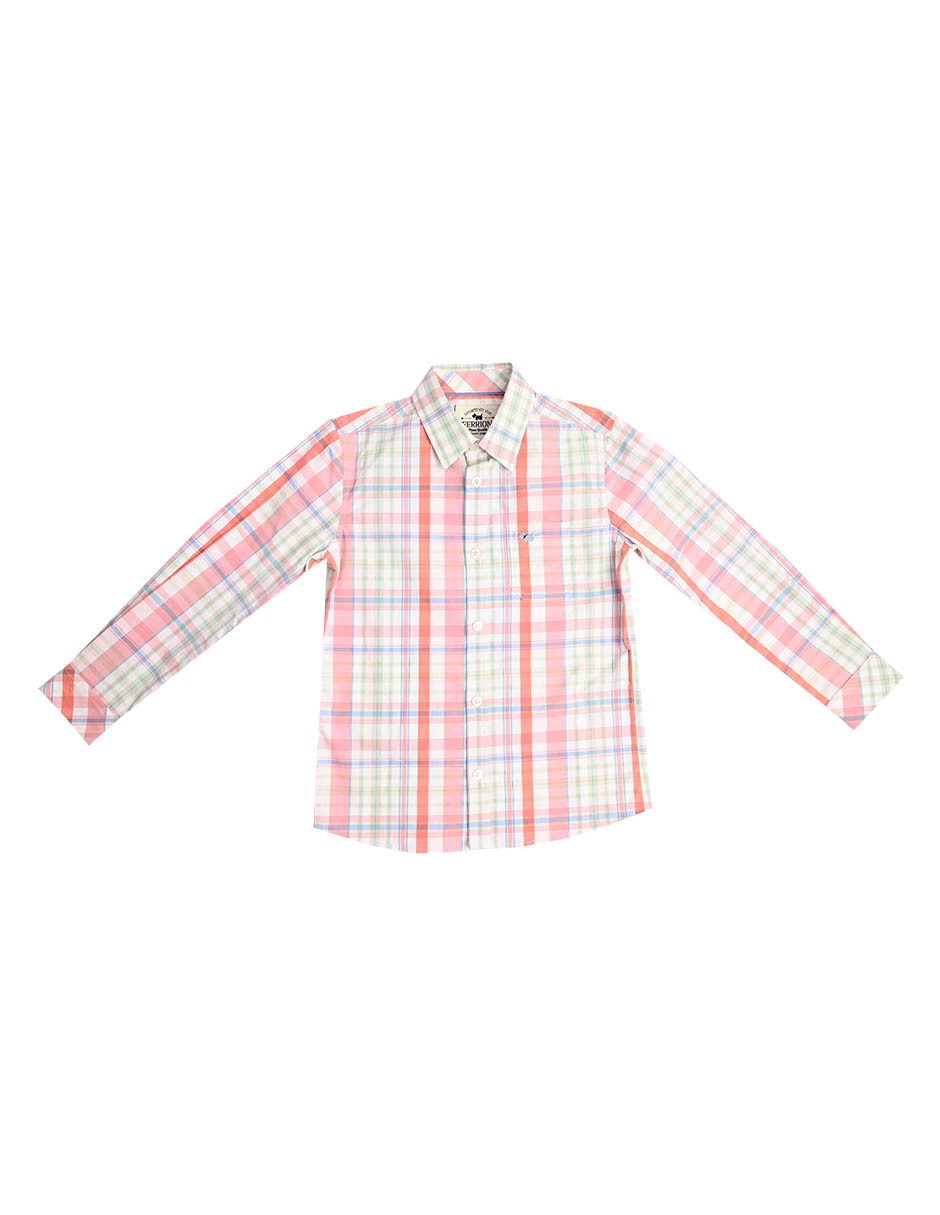 Camisa casual Naere de algodón manga larga para niño Camisa casual Naere de algodón manga larga para niño