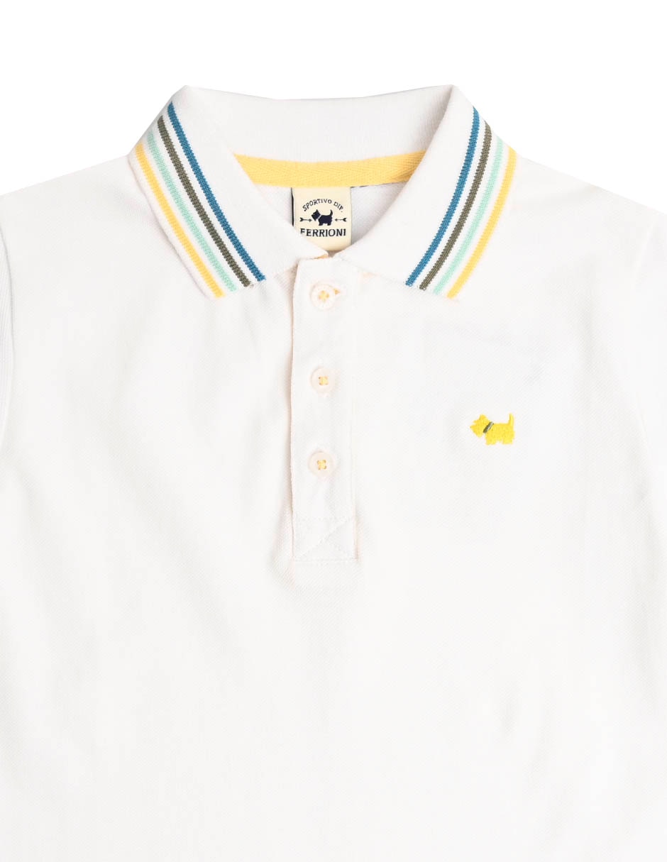 Playera tipo polo Bardia de algodón para niño bebé 3