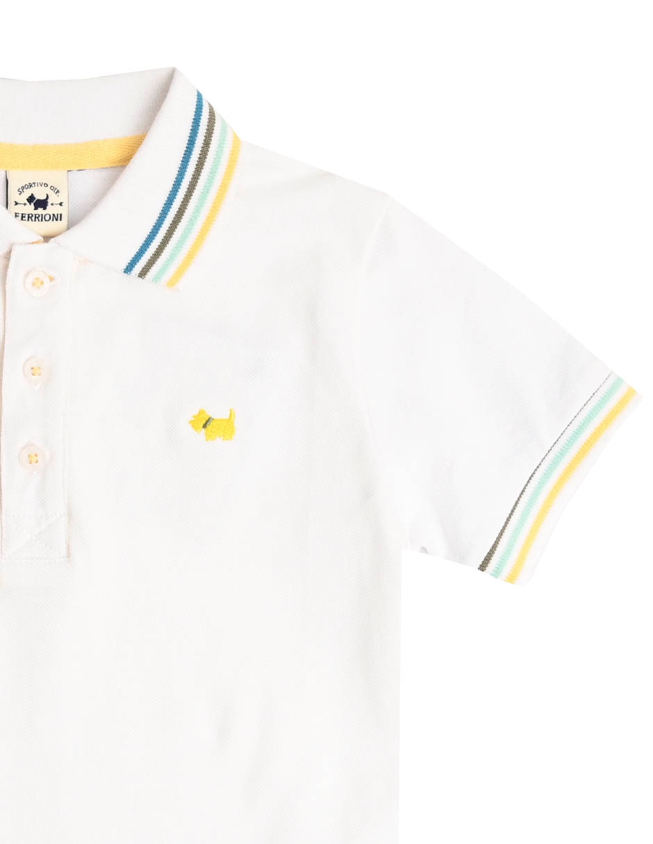Playera tipo polo Bardia de algodón para niño bebé 4