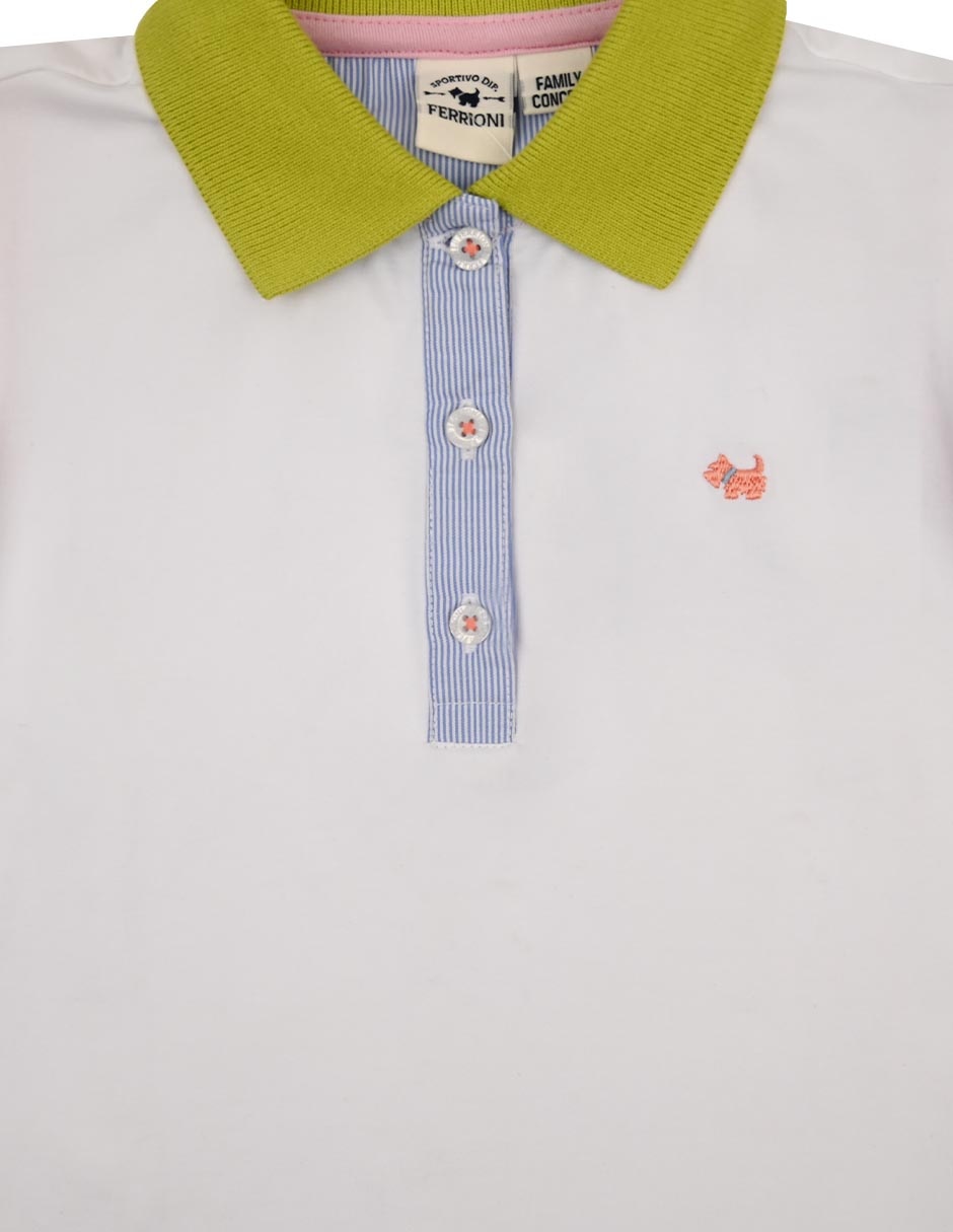 Playera tipo polo Konin de algodón para bebé niña 2