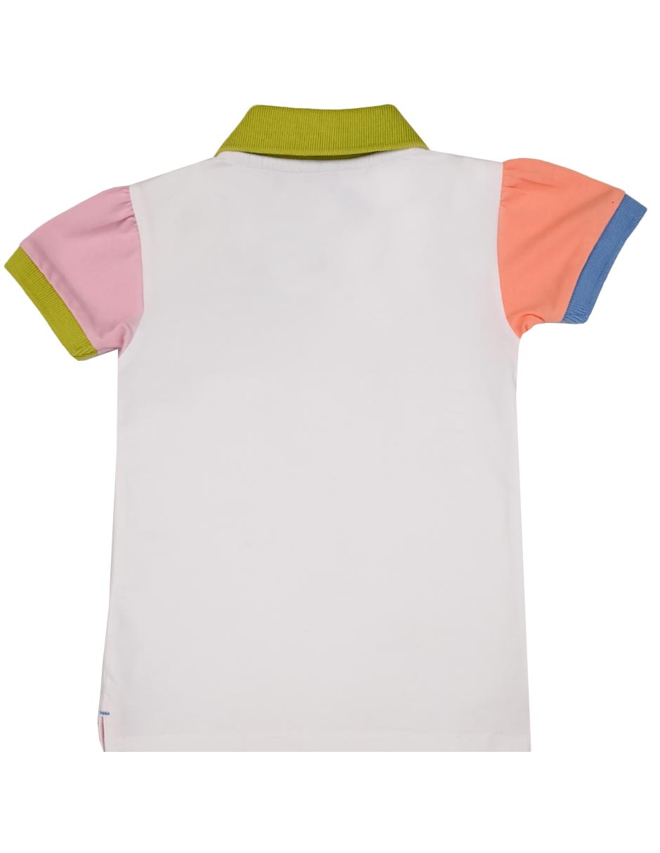 Playera tipo polo Konin de algodón para bebé niña 3