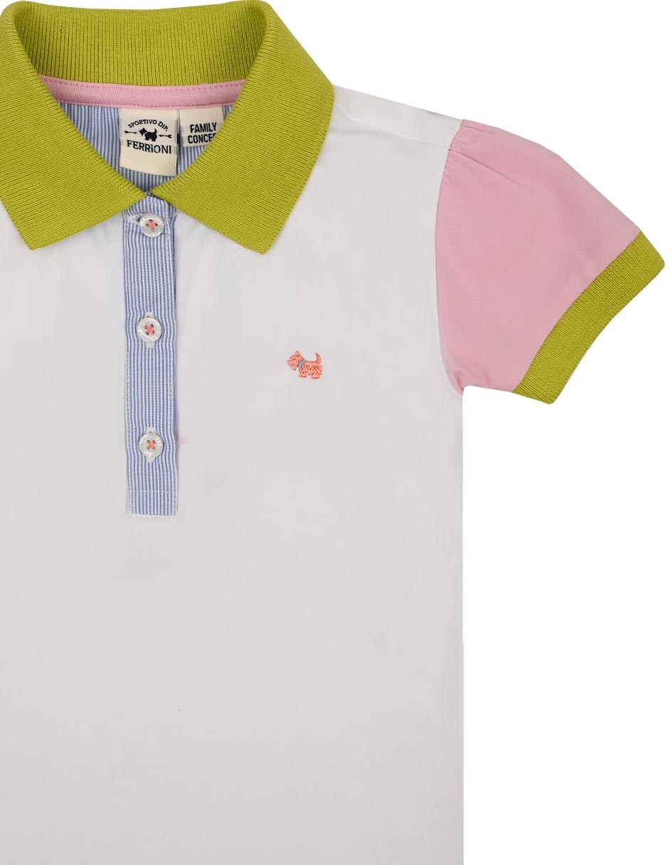 Playera tipo polo Konin de algodón para bebé niña 4
