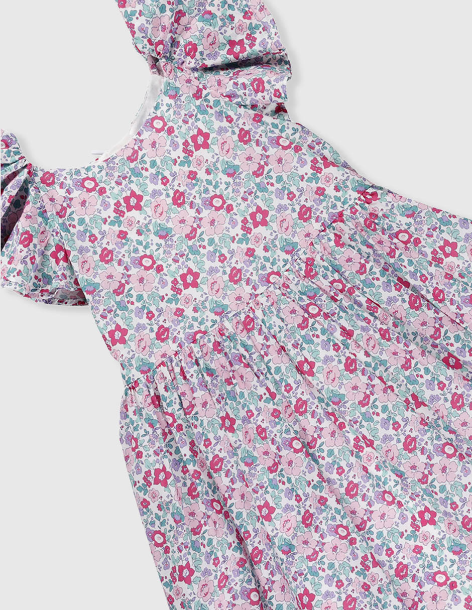 Vestido con calzón manga mariposa para niña 3