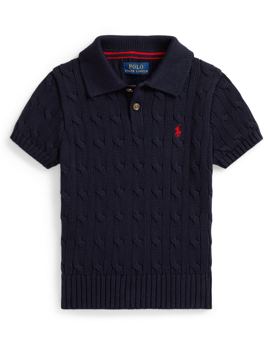 Playera tipo polo de algodón para bebé niño Playera tipo polo de algodón para bebé niño