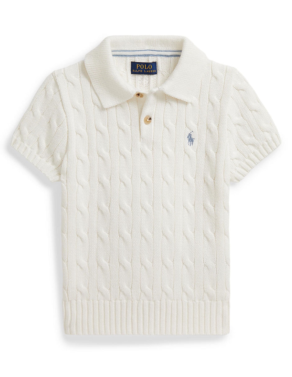 Playera tipo polo de algodón para bebé niño Playera tipo polo de algodón para bebé niño