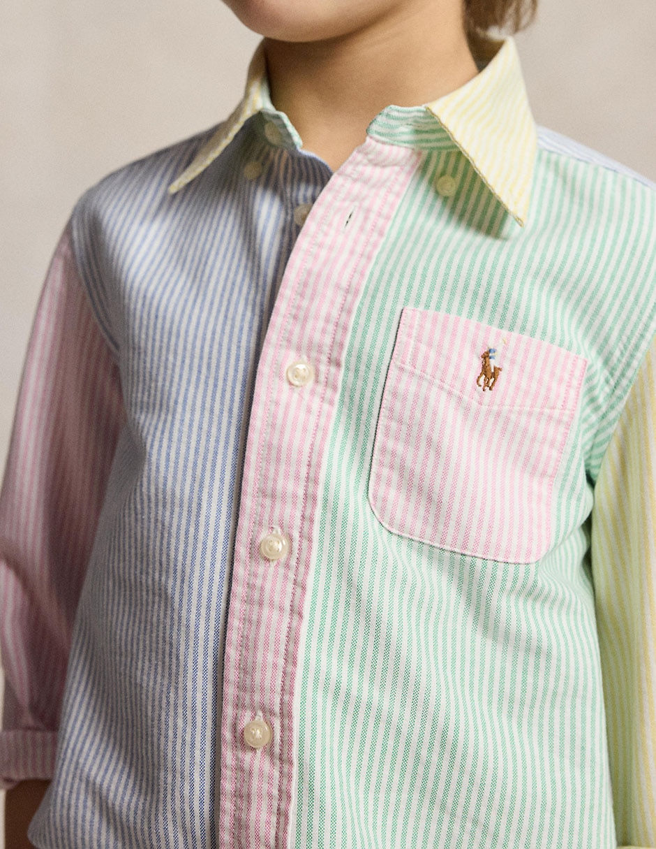 Camisa casual de algodón manga larga para bebé niño 3