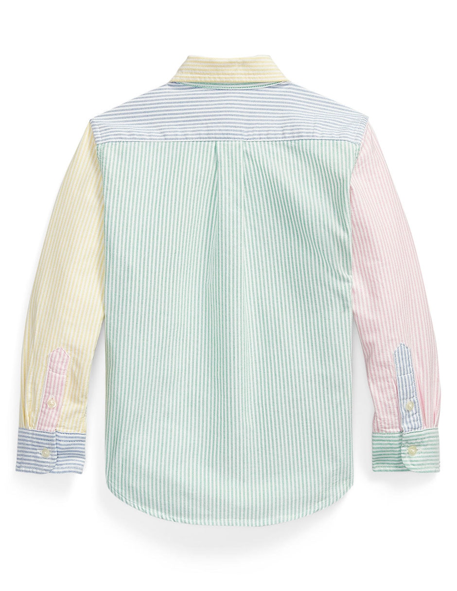 Camisa casual de algodón manga larga para bebé niño 5