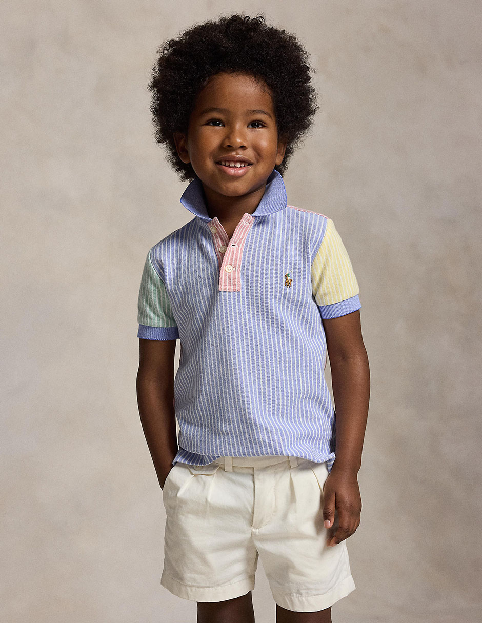 Playera tipo Polo de algodón para bebé niño