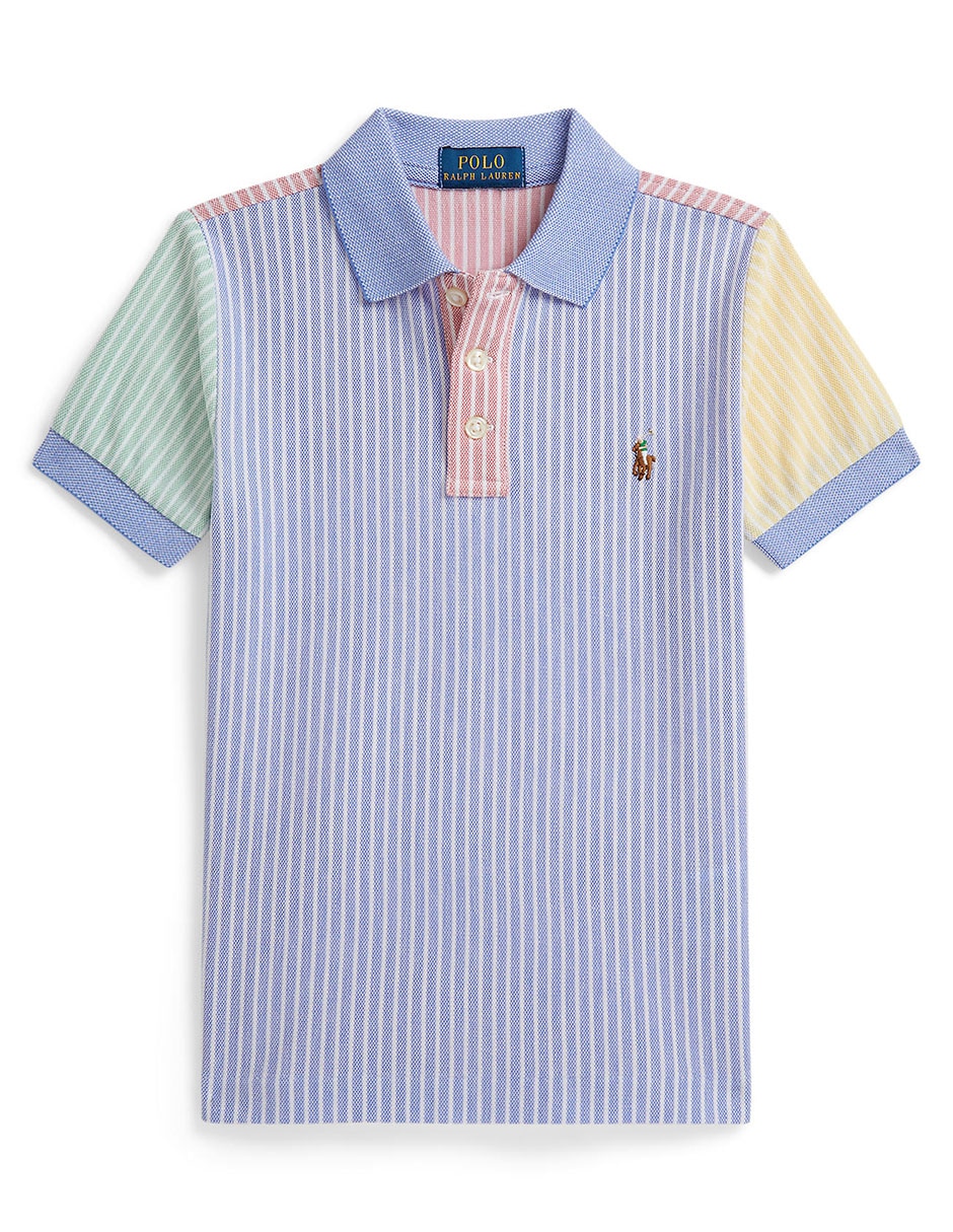 Playera tipo Polo de algodón para bebé niño 4