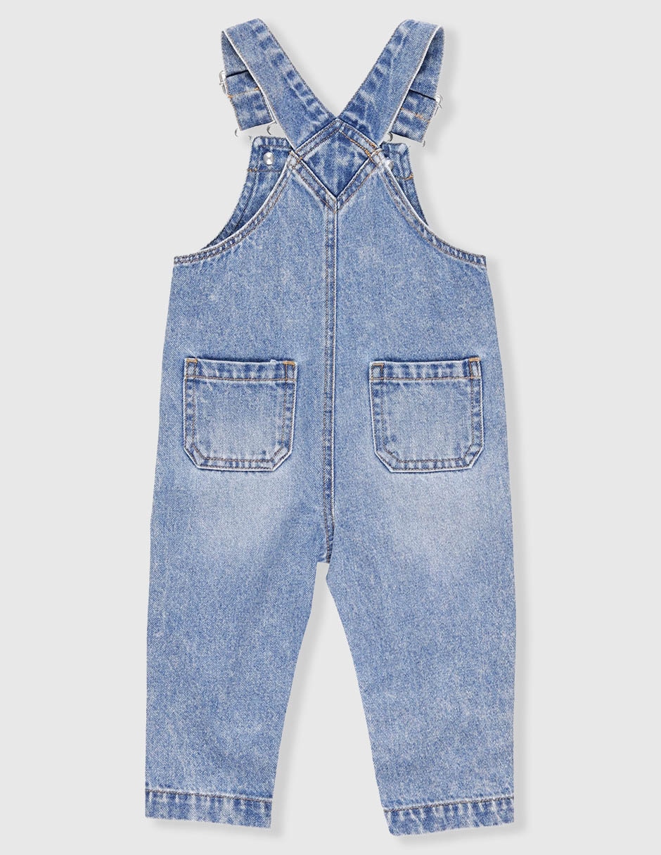 Overol pantalón de mezclilla para bebé niño 2