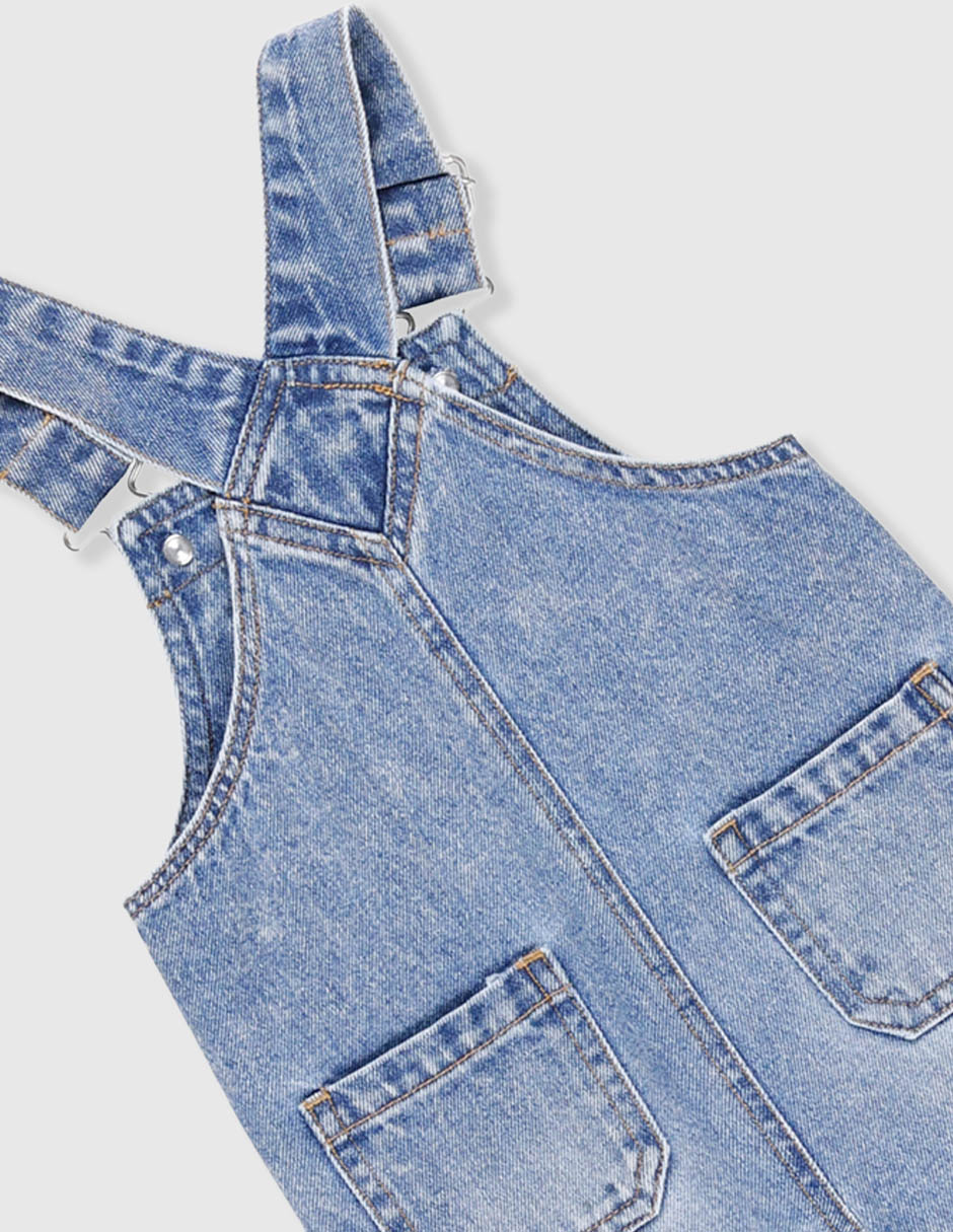 Overol pantalón de mezclilla para bebé niño 4