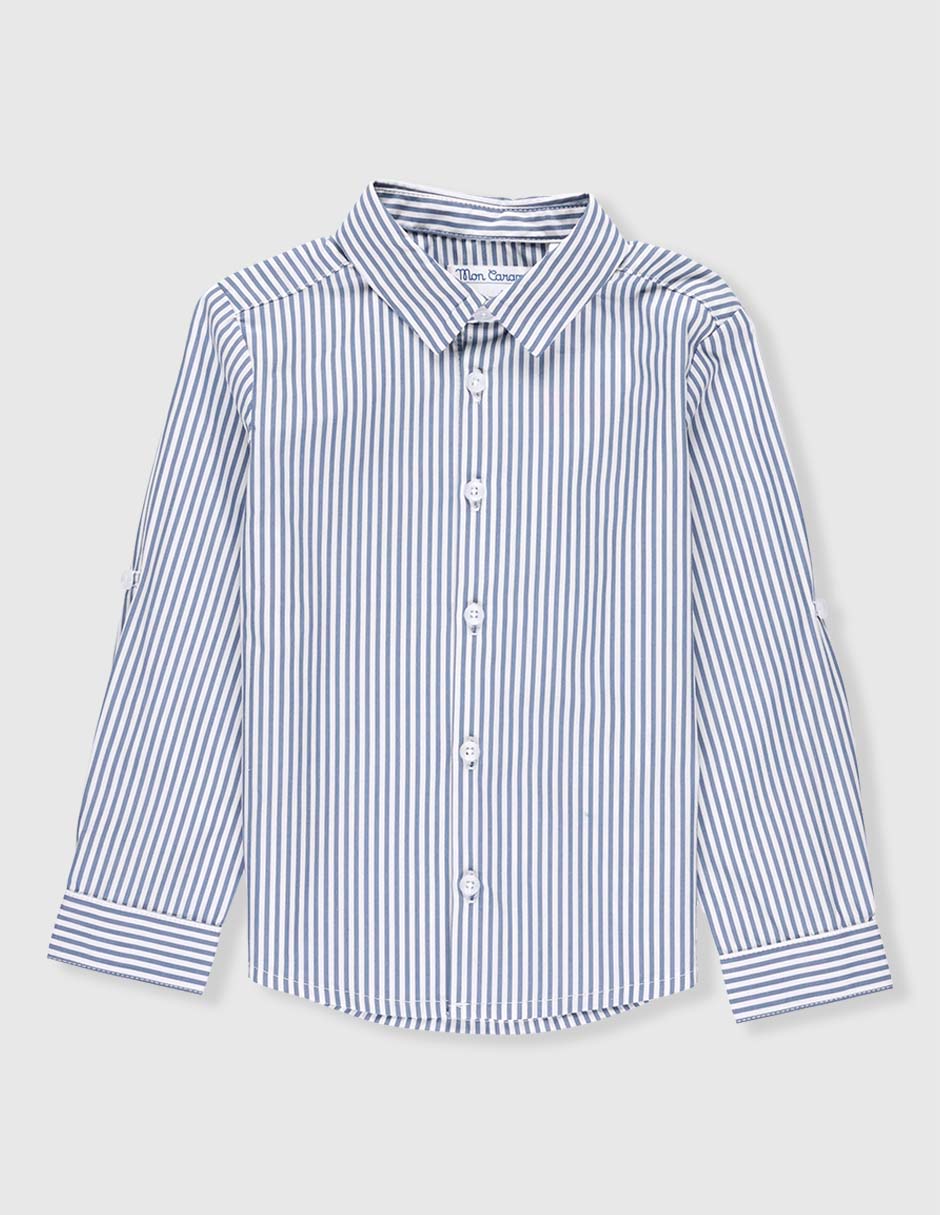 Camisa de vestir de algodón manga larga para bebé niño Camisa de vestir de algodón manga larga para bebé niño