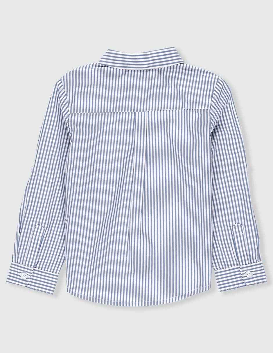 Camisa de vestir de algodón manga larga para bebé niño 2