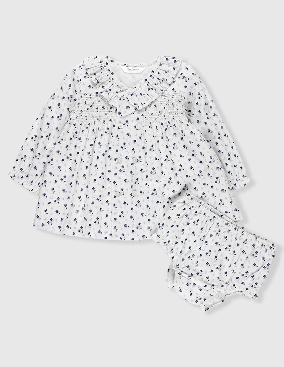 Vestido con calzón para bebé niña