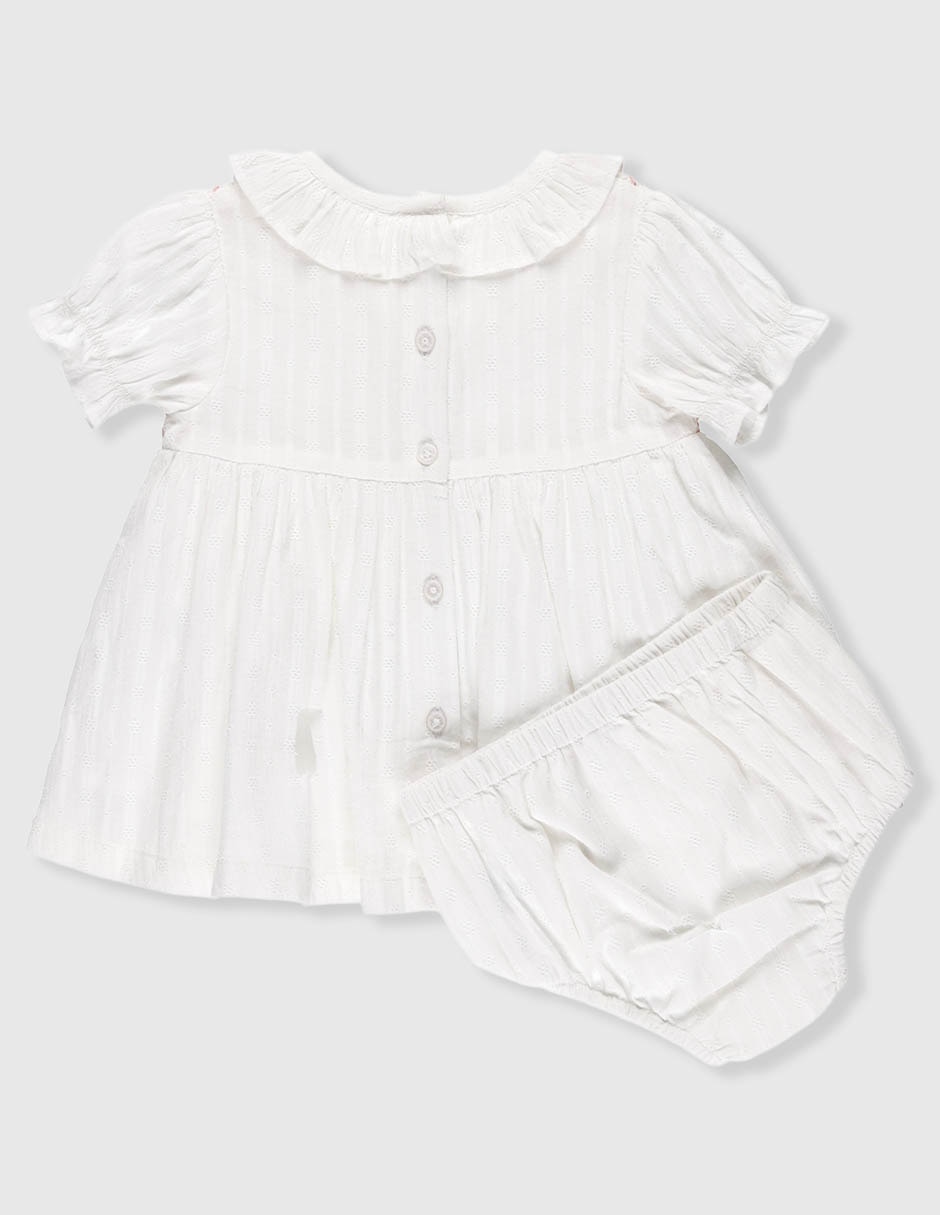 Vestido con calzón manga globo para bebé niña 2