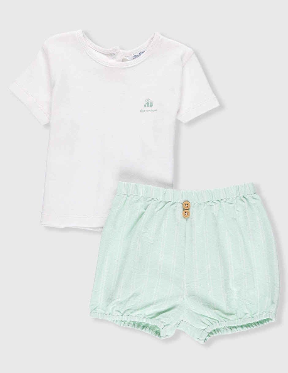 Conjunto casual de algodón para bebé niña