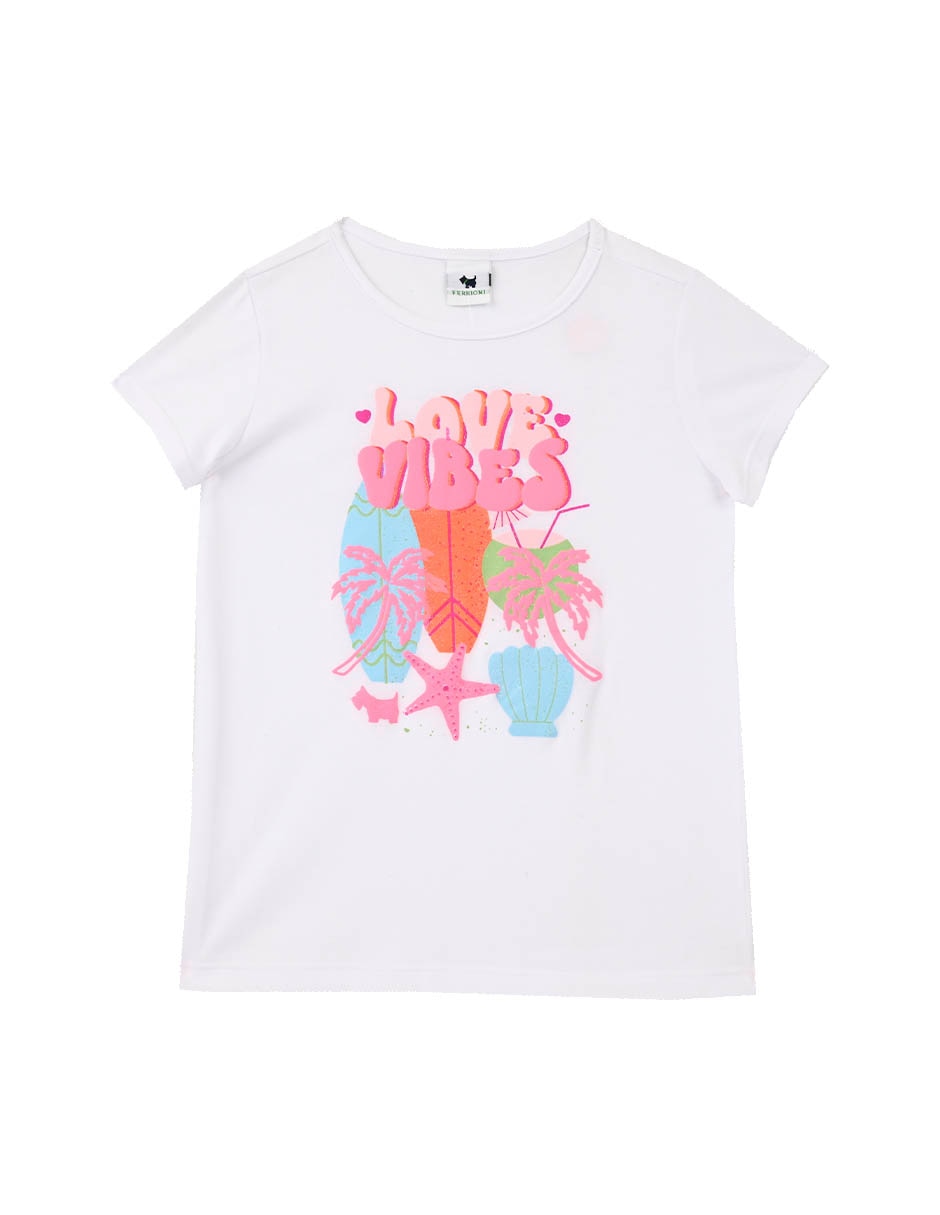 Playera manga corta para niña Playera manga corta para niña