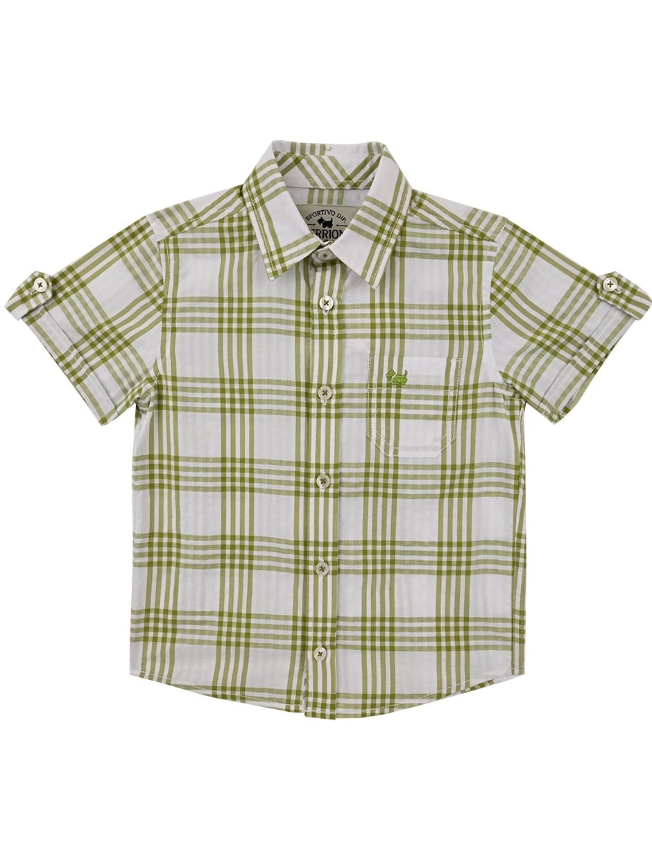 Camisa casual Amun de algodón manga corta para bebé niño Camisa casual Amun de algodón manga corta para bebé niño