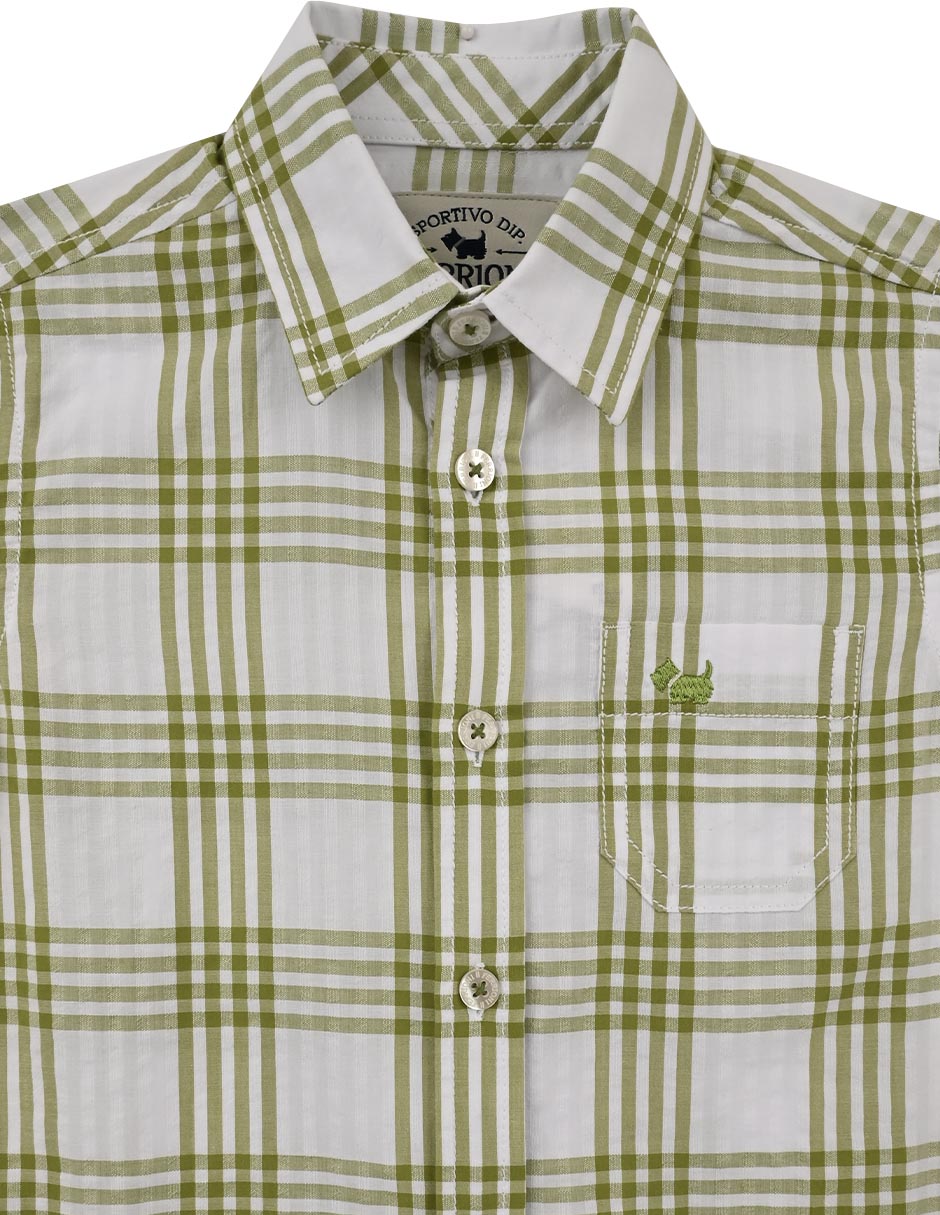 Camisa casual Amun de algodón manga corta para bebé niño 2