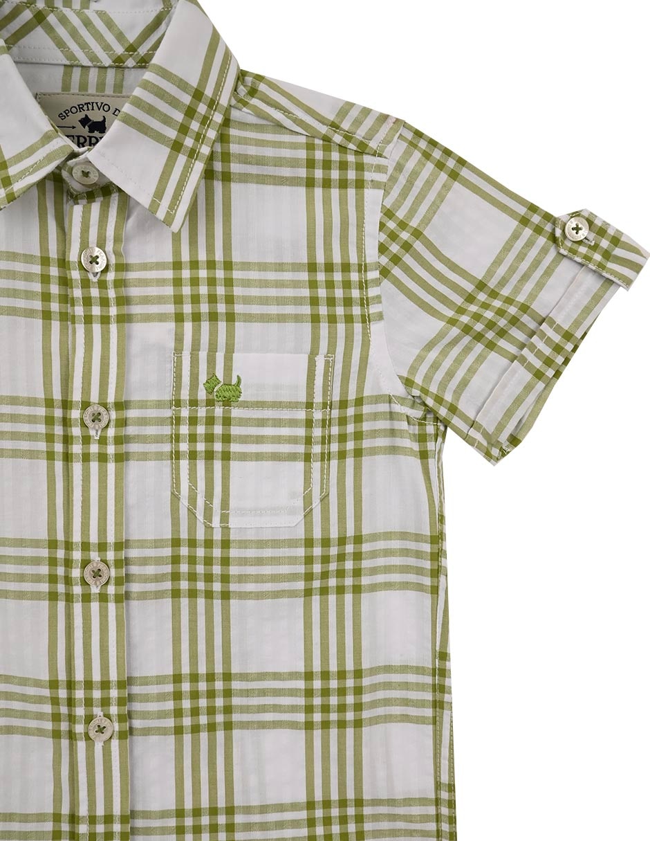 Camisa casual Amun de algodón manga corta para bebé niño 3