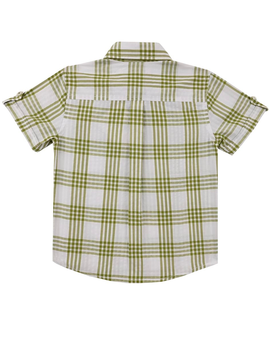 Camisa casual Amun de algodón manga corta para bebé niño 4
