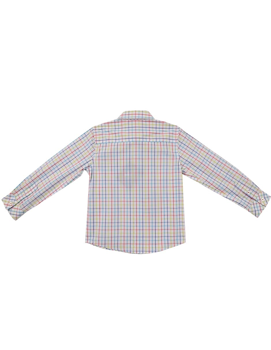 Camisa casual Bande de algodón manga larga para bebé niño 4