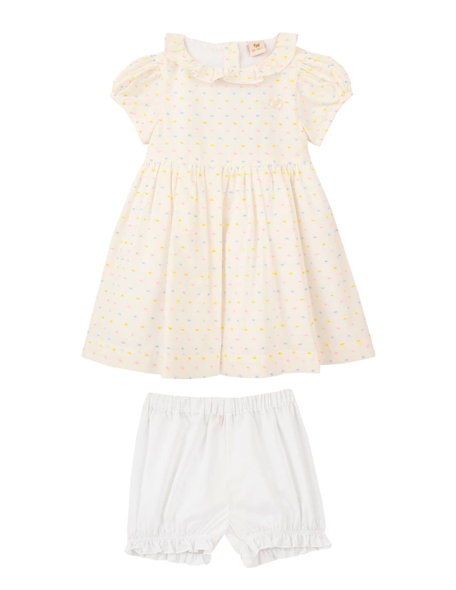 Vestido manga globo para bebé niña Vestido manga globo para bebé niña