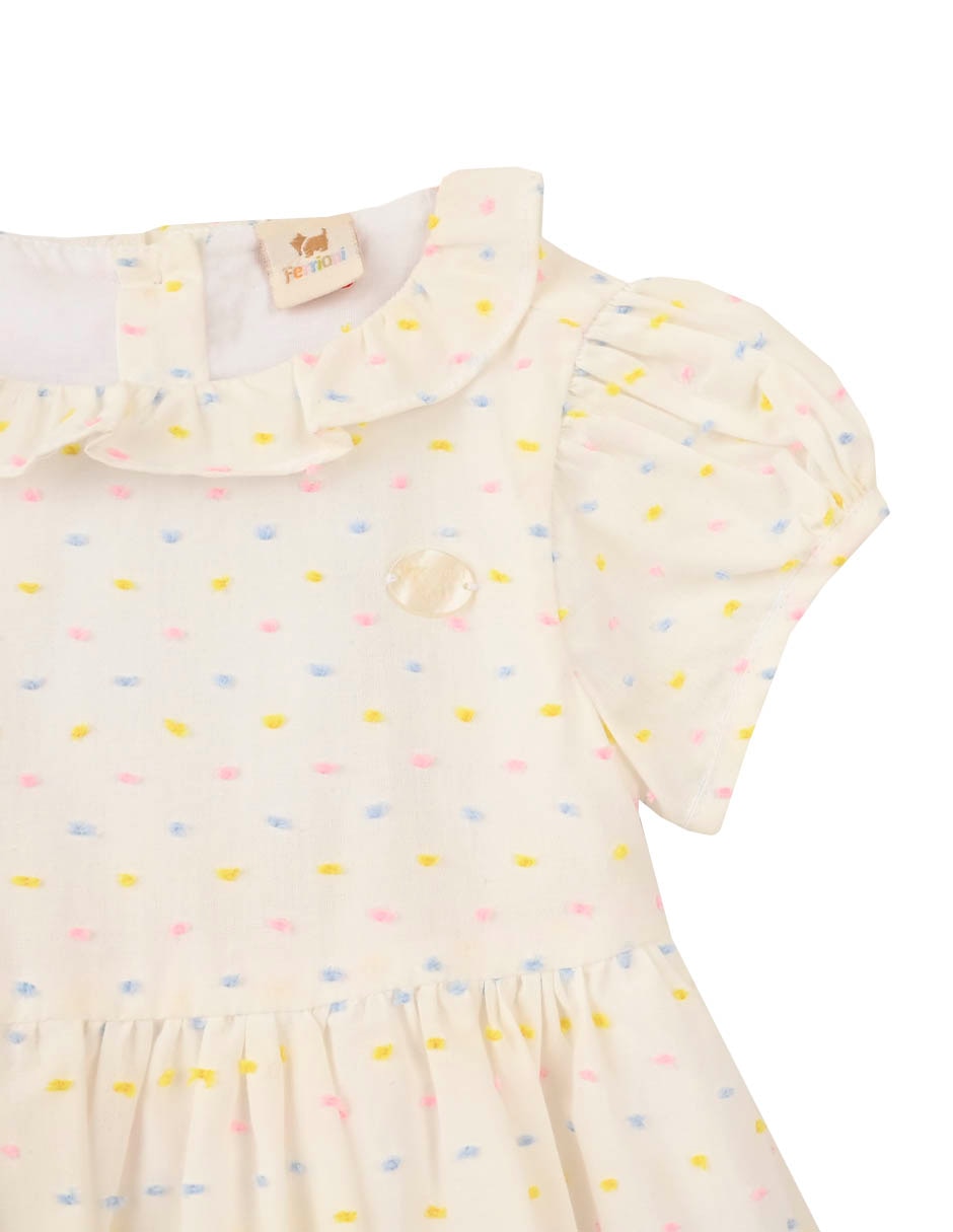 Vestido manga globo para bebé niña 3
