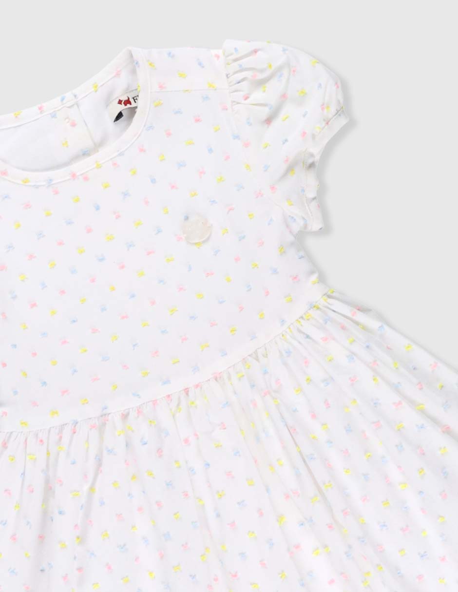 Vestido Pintta manga globo para bebé niña 3