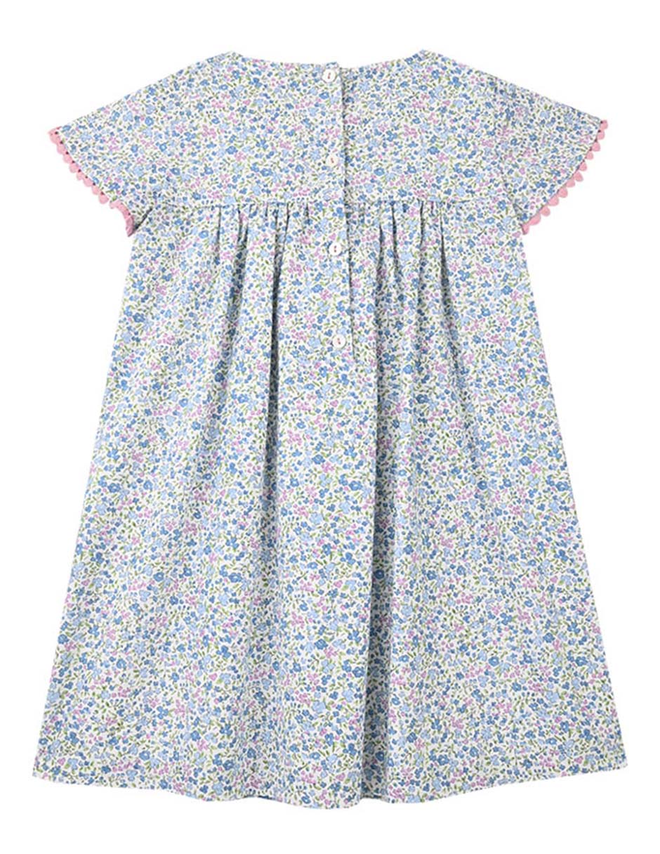 Vestido manga mariposa para niña 2