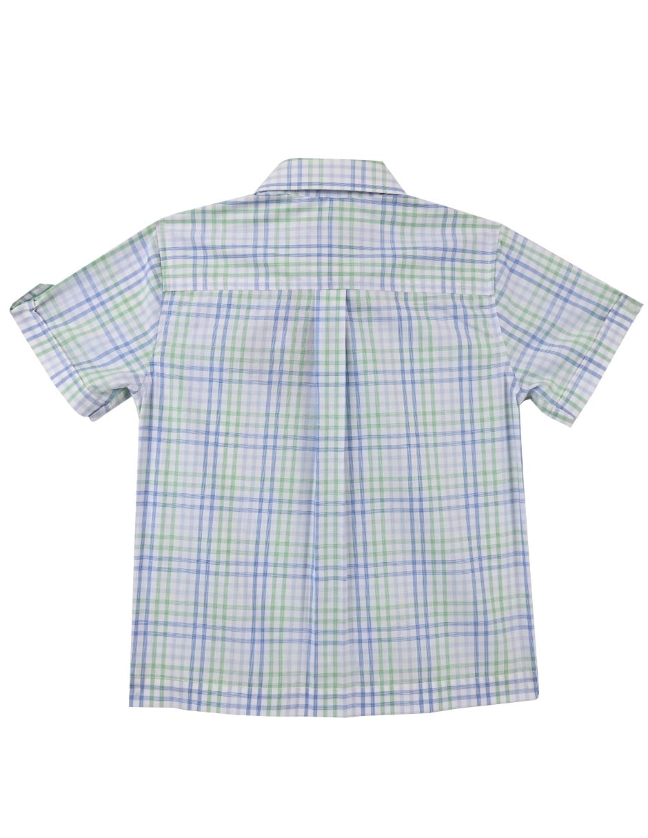 Camisa casual Hede de algodón manga corta para bebé niño 4