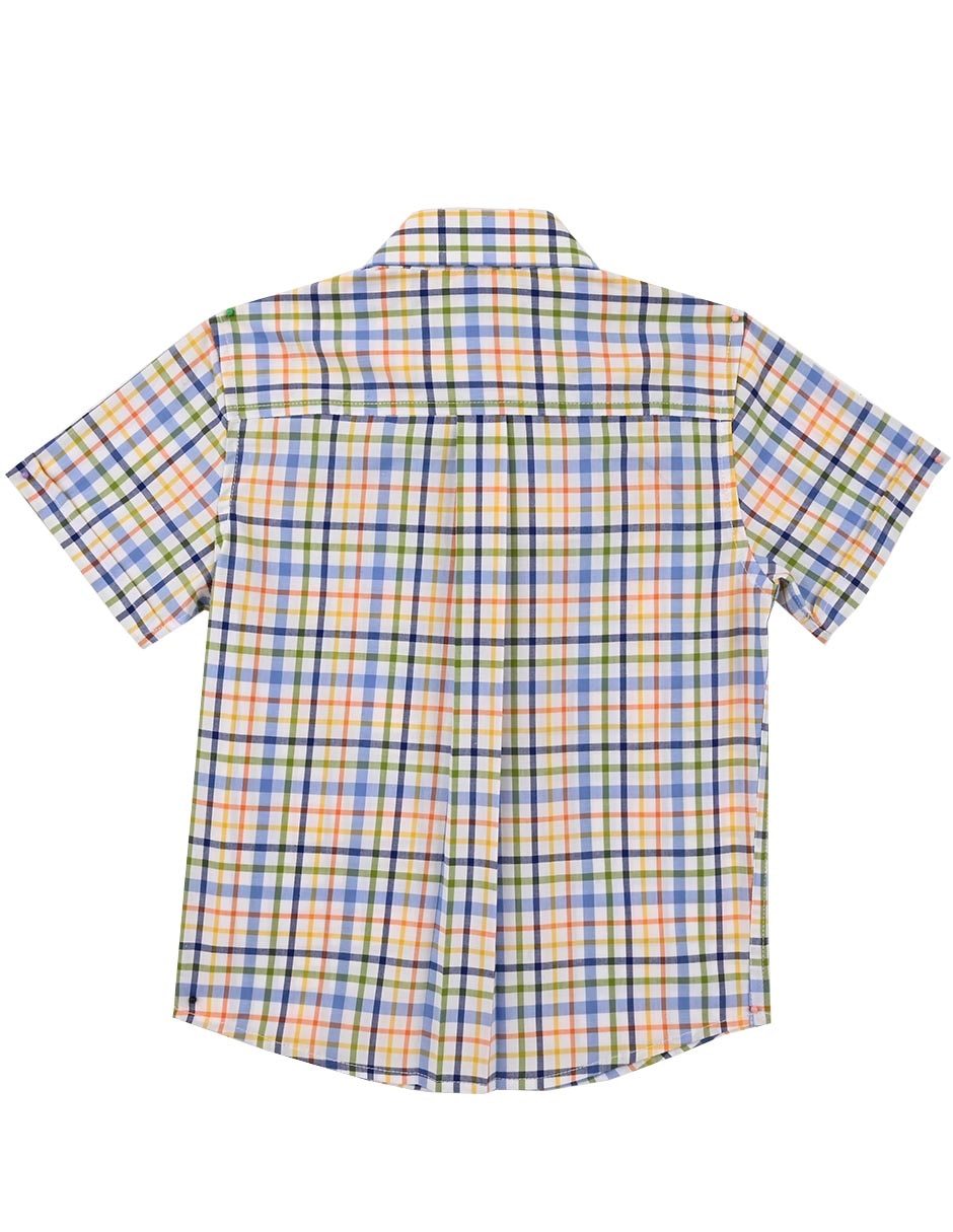Camisa casual Walda de algodón manga corta para bebé niño 4