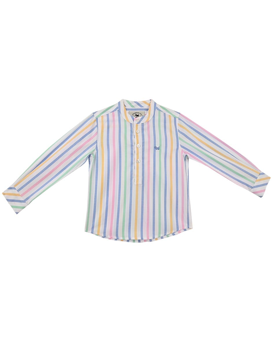 Camisa casual Krans de algodón manga larga para bebé niño Camisa casual Krans de algodón manga larga para bebé niño