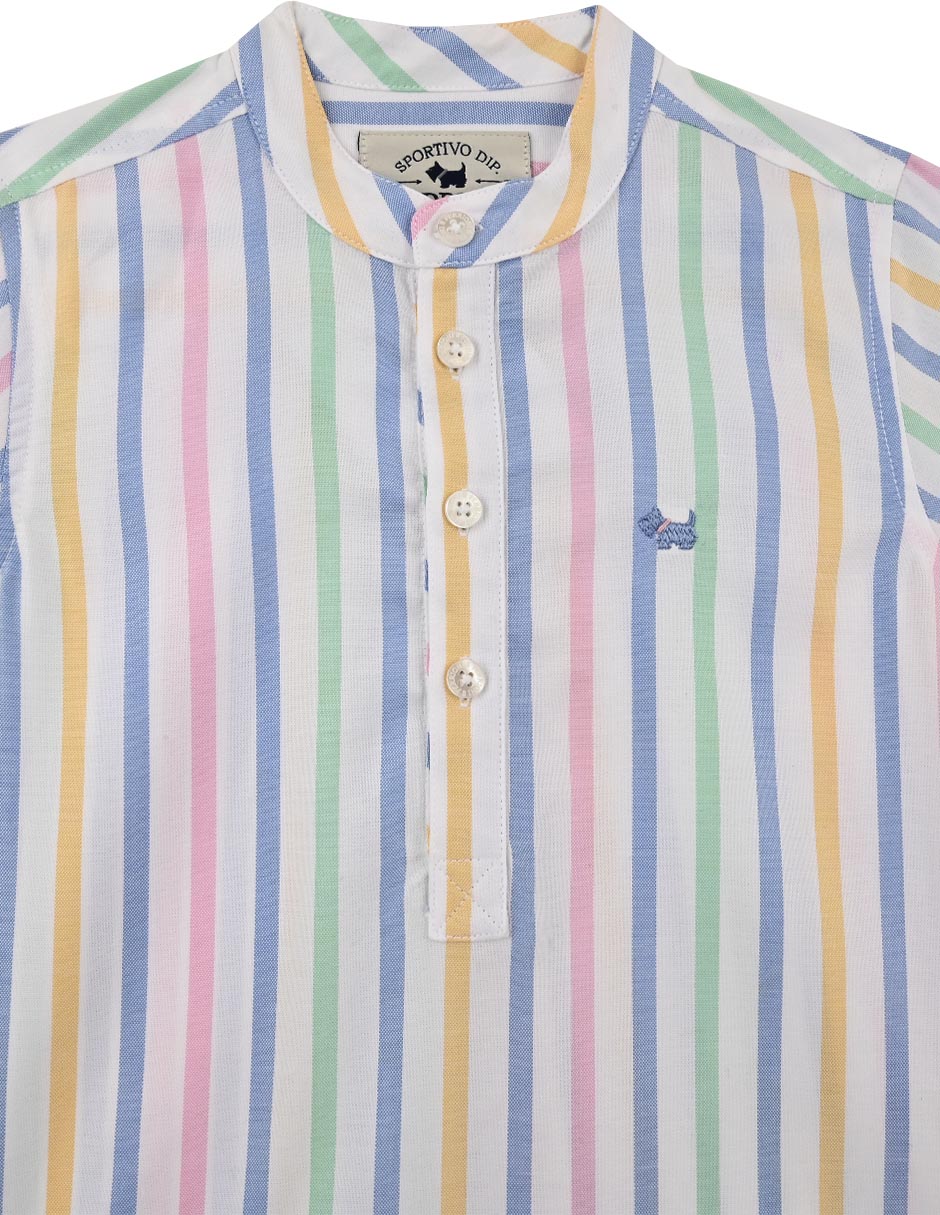 Camisa casual Krans de algodón manga larga para bebé niño 2