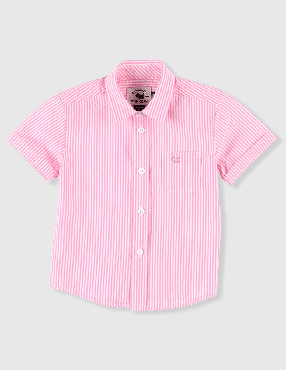 Camisa casual de algodón manga corta para bebé niño Camisa casual de algodón manga corta para bebé niño