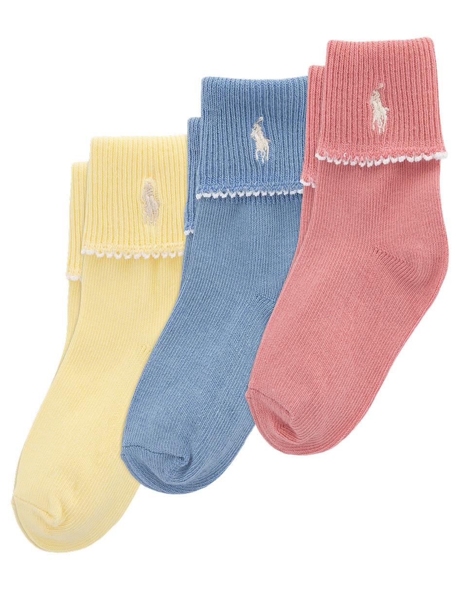Set tobillo de algodón para bebé niña 3 pares