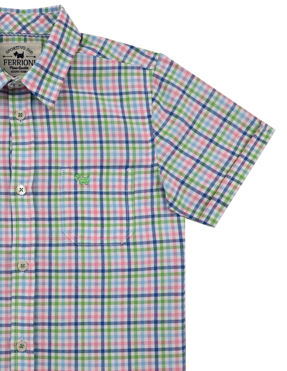 Camisa casual Kerwin de algodón manga corta para bebé niño 2