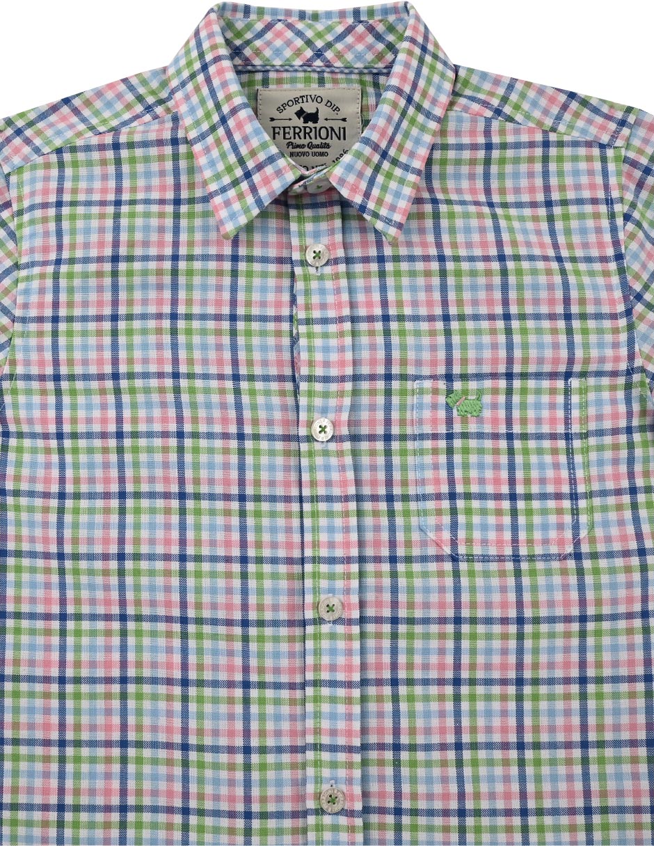 Camisa casual Kerwin de algodón manga corta para bebé niño 3