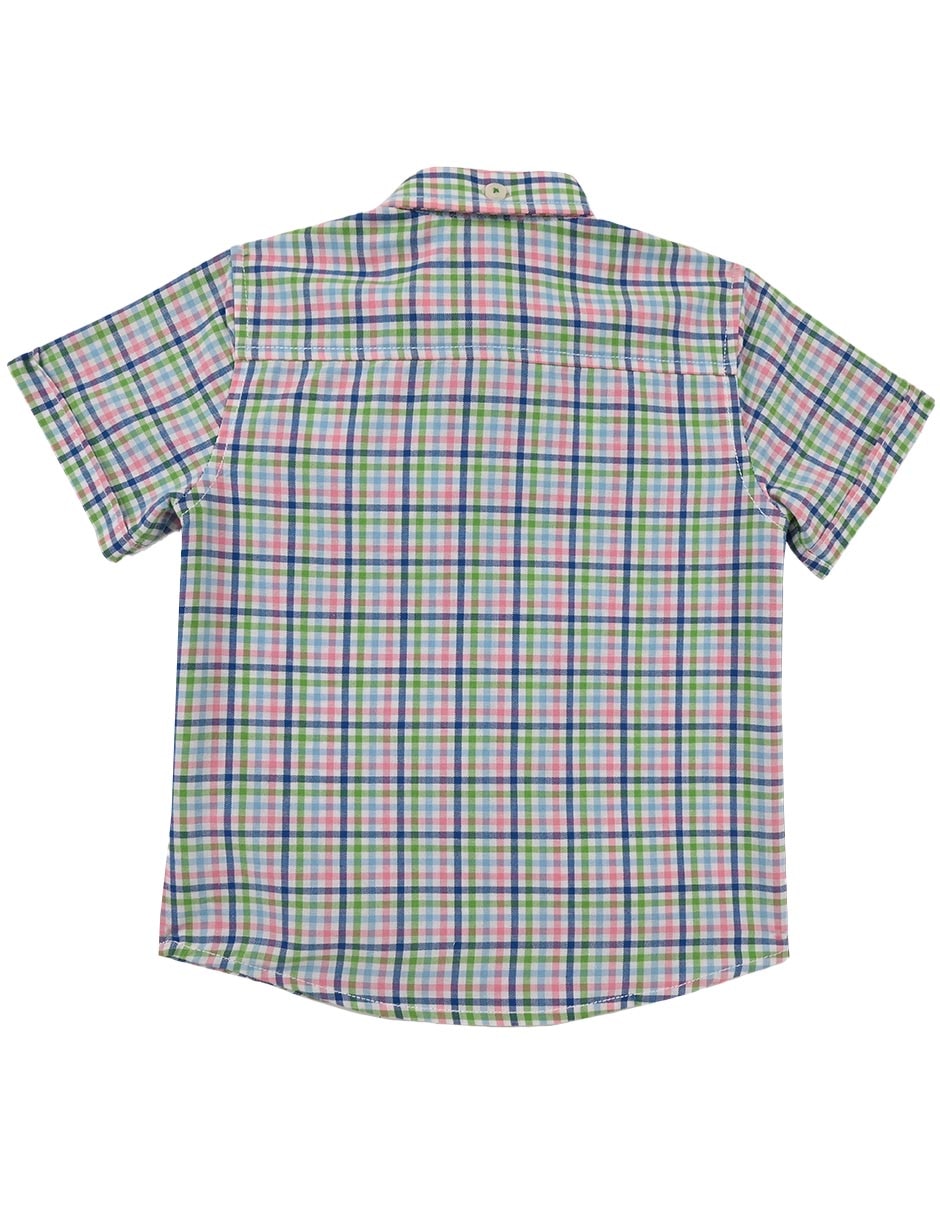 Camisa casual Kerwin de algodón manga corta para bebé niño 4