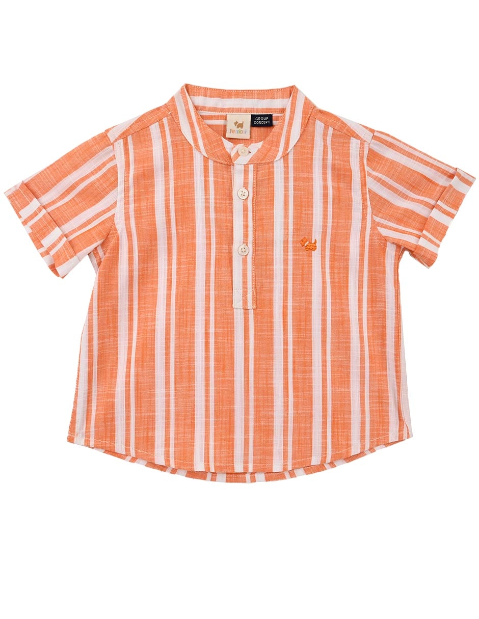 Camisa casual Yesi de algodón manga corta para bebé niño Camisa casual Yesi de algodón manga corta para bebé niño