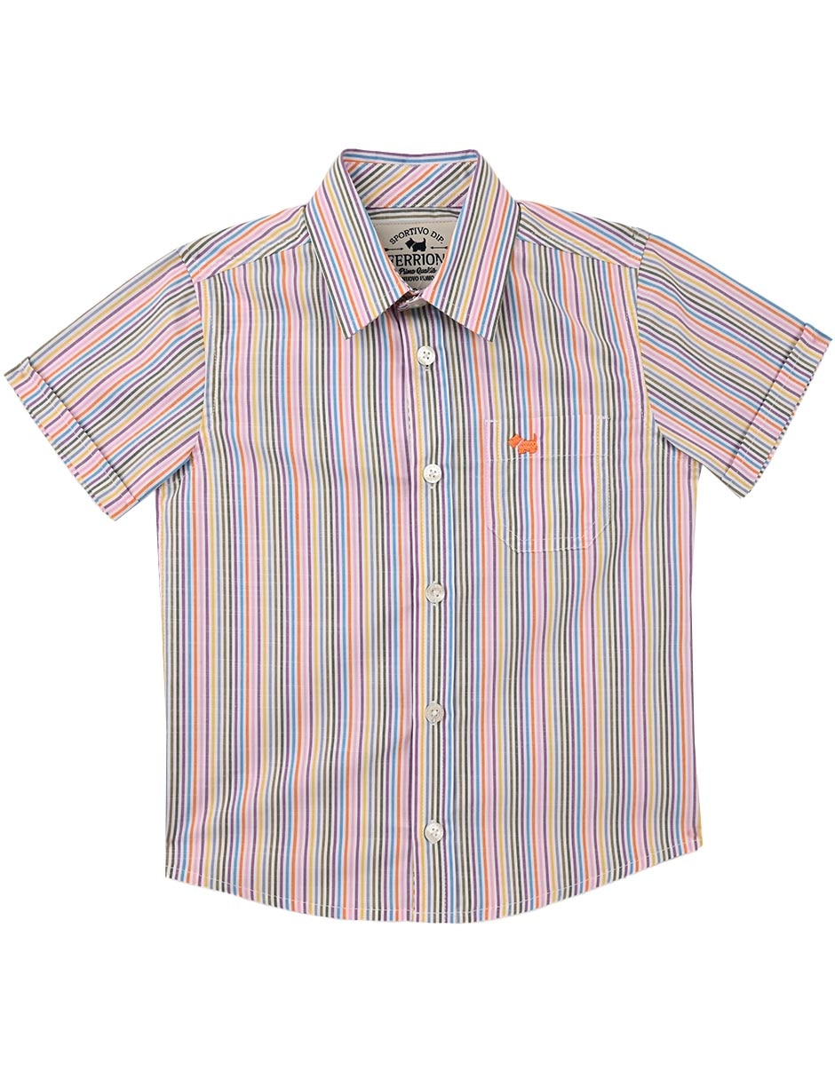 Camisa casual Makeni de algodón manga corta para bebé niño Camisa casual Makeni de algodón manga corta para bebé niño