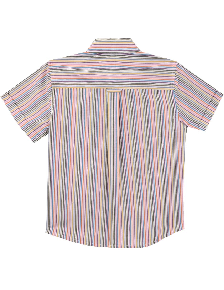 Camisa casual Makeni de algodón manga corta para bebé niño 4