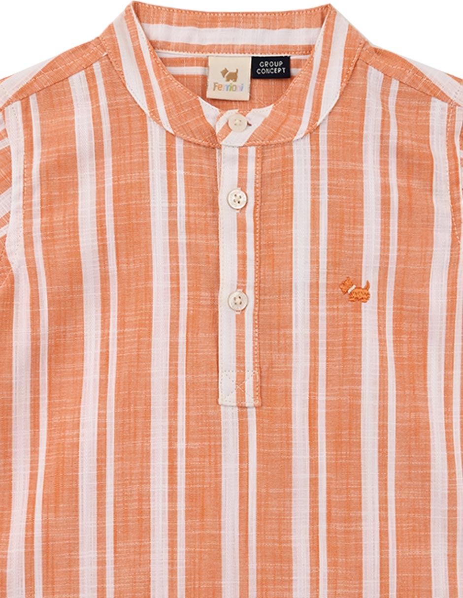 Camisa casual Yesi de algodón manga corta para bebé niño 2