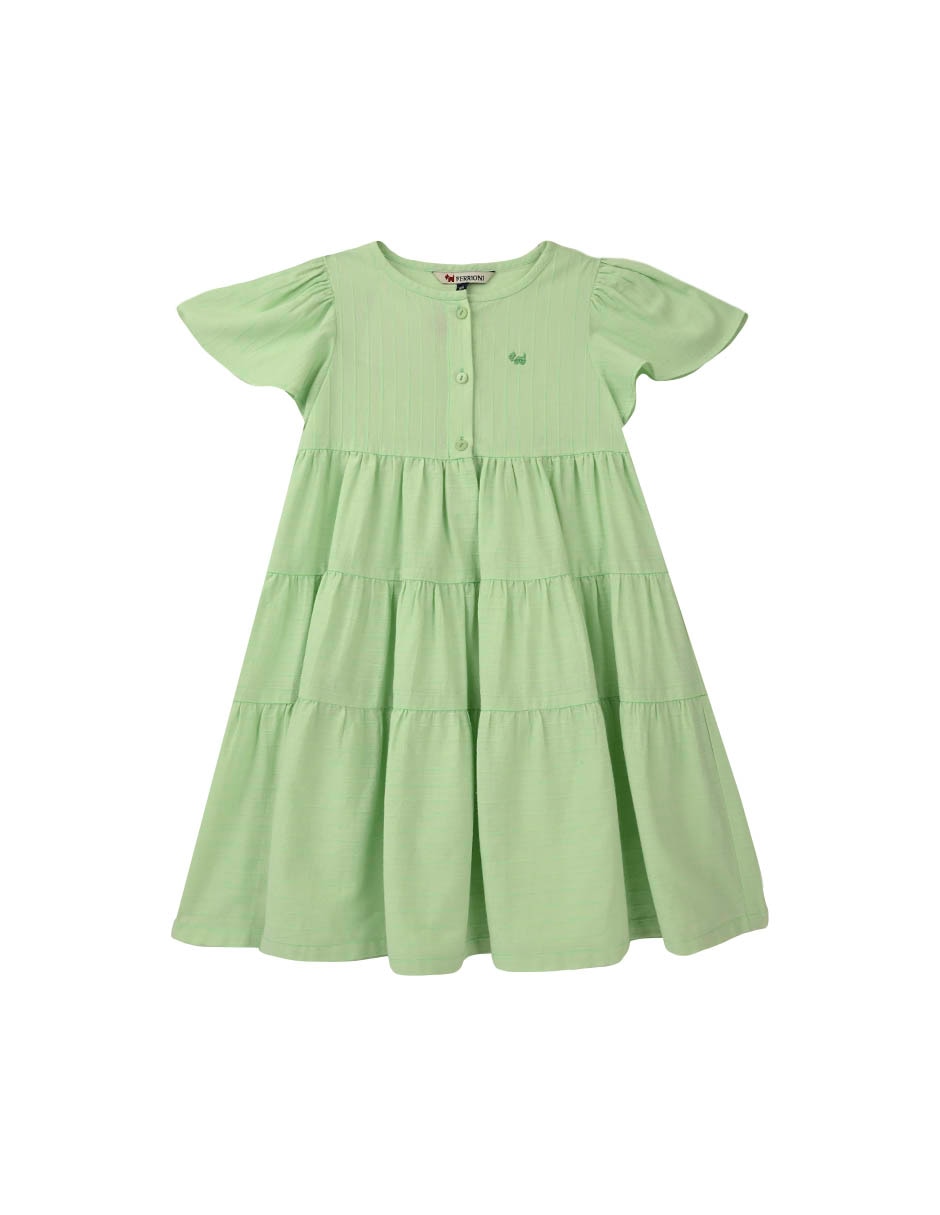 Vestido Bombay manga mariposa para bebé niña Vestido Bombay manga mariposa para bebé niña