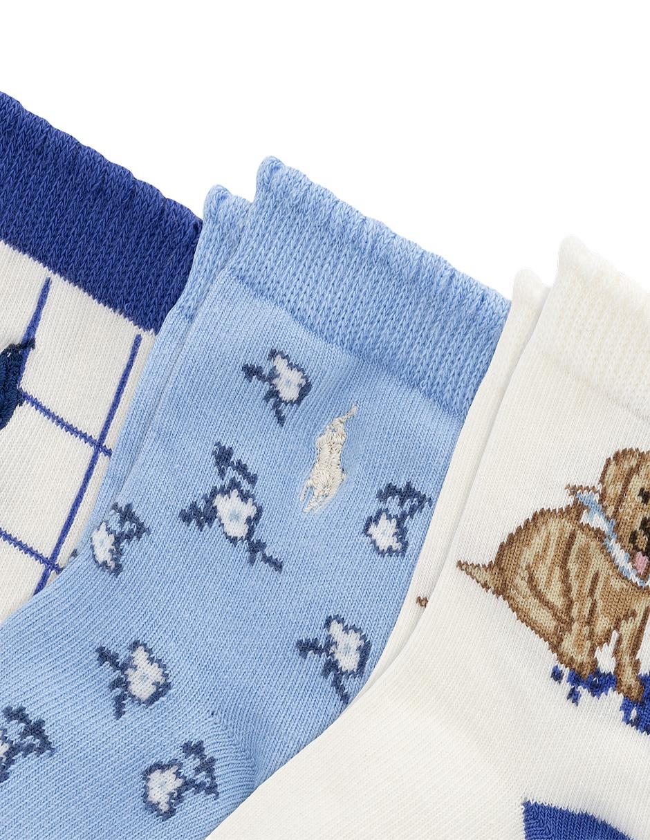 Set de calcetín de algodón para bebé niña 3 pares 3