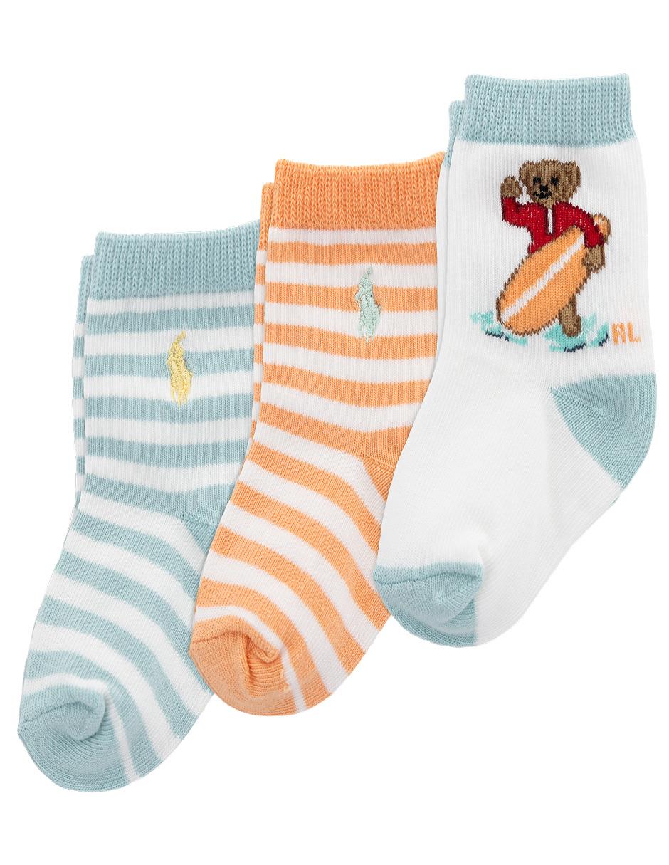 Set de calcetín de algodón para bebé niño 3 pares Set de calcetín de algodón para bebé niño 3 pares