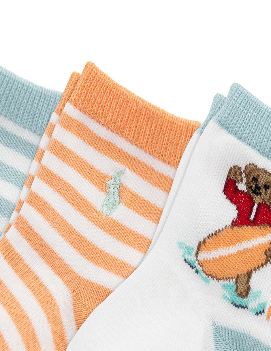 Set de calcetín de algodón para bebé niño 3 pares 3