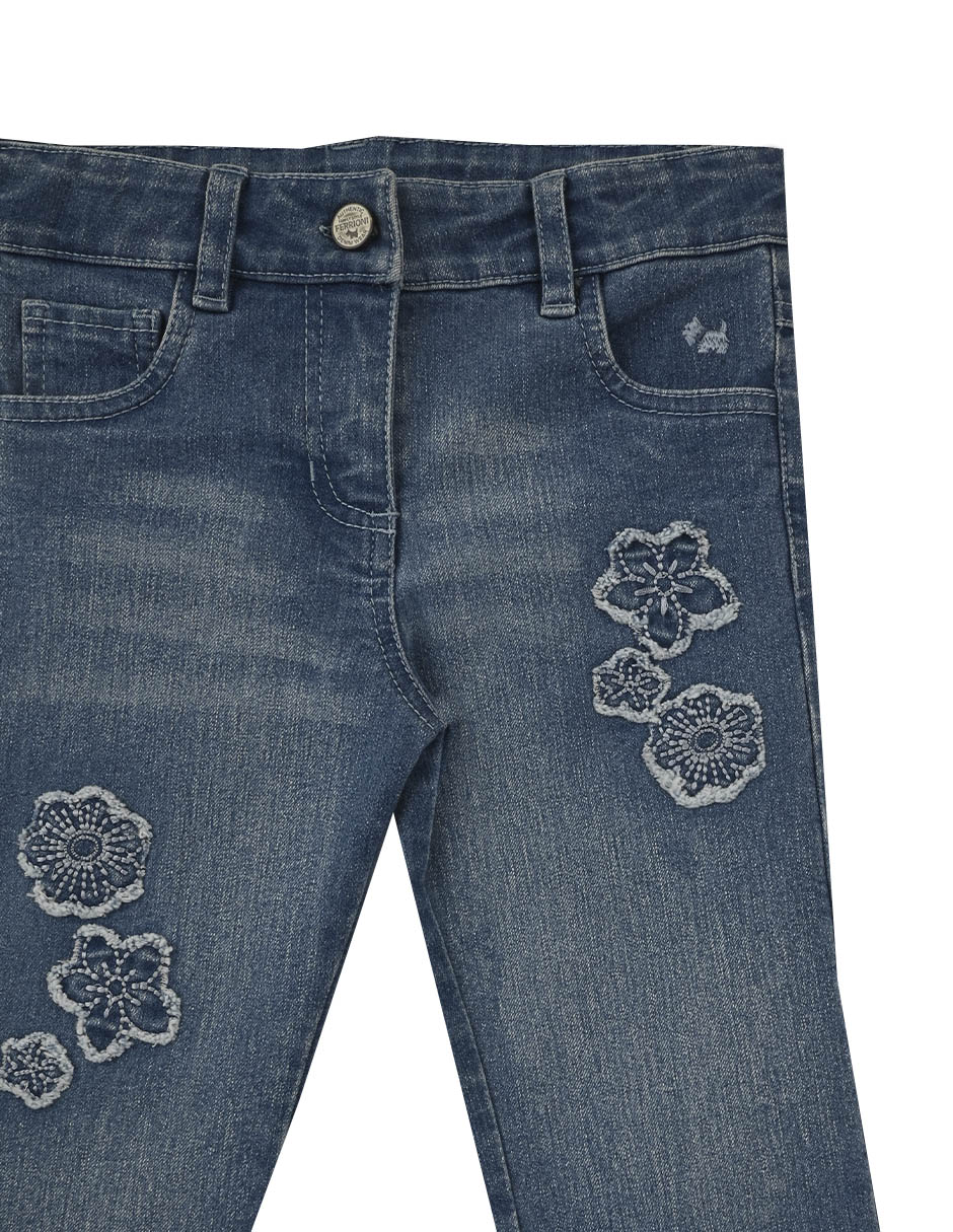 Jeans straight Kristin deslavado para bebé niña 2