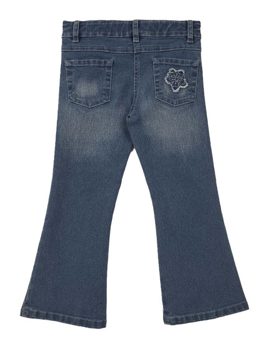 Jeans straight Kristin deslavado para bebé niña 4